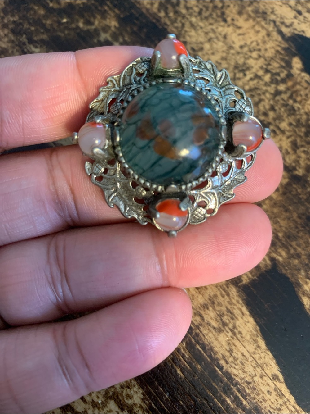 Vintage Miracle Scottish Glass Brooch